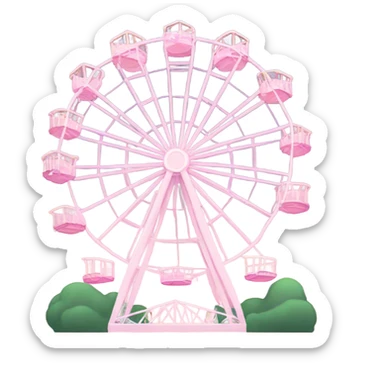 Pale pink Ferris wheel sticker