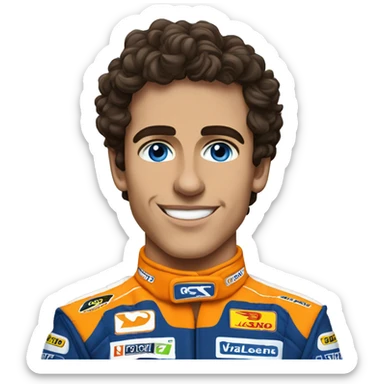Lando norris mclaren with blue eyes sticker