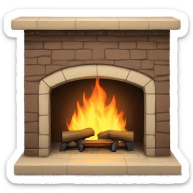 Fireplace sticker