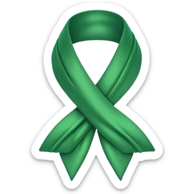 green cancer ribbon sticker