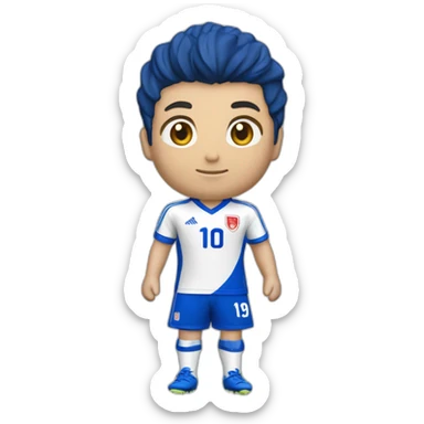 maillot de foot japon bleu floqué "Lehout" sticker