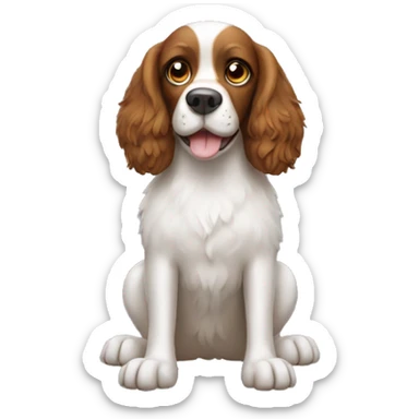 spaniel with rubber gloves on his paws sticker