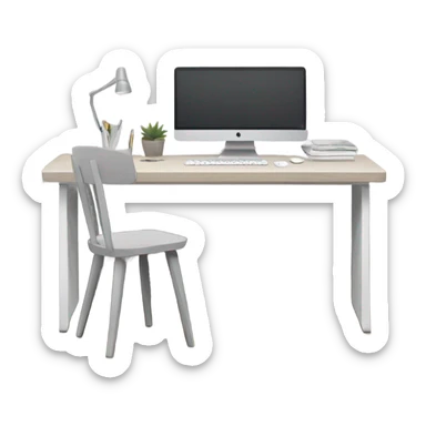 minimalist-clean-desk-with-grey-white-wood-colorway-no chair-rear-view sticker