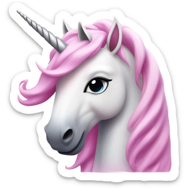 unicorn wearing pink sticker