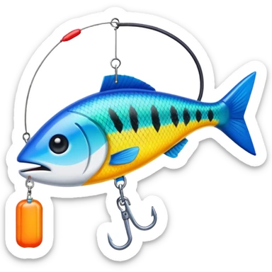 fake bait fishing sticker