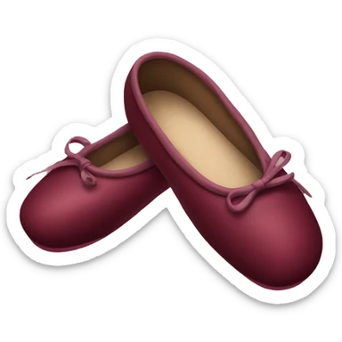 burgundy ballet shoes sticker