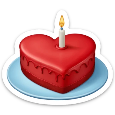 Heart-shaped cake sticker