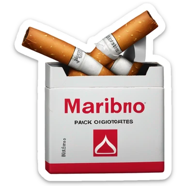 pack of marlboro cigarettes  sticker