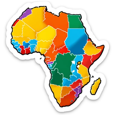 Africa mapa sticker