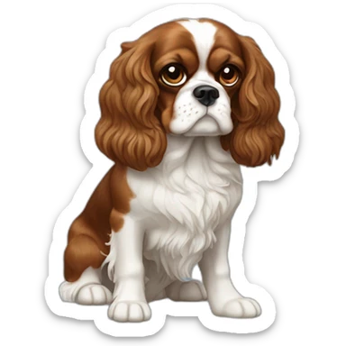 caviar king Charles spaniel sticker