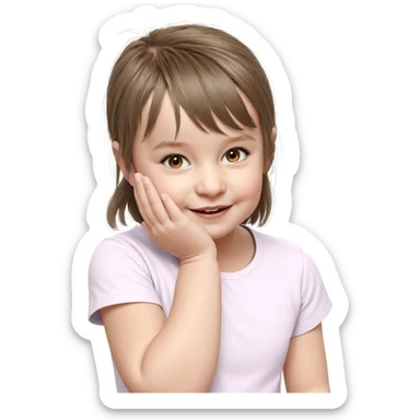 realistic portrait of girl sticker