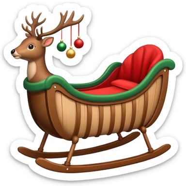 noel cradle with deer sticker