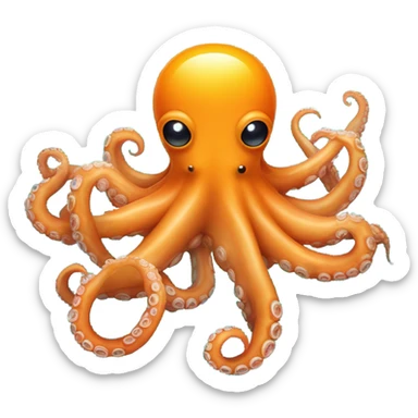 Octopus bathed in orange juice   sticker