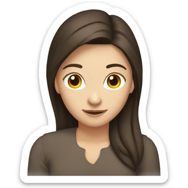 caucasian brunette coupling hugging sticker