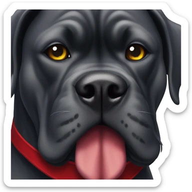  A red-colored Cane Corso dressed as Count Dracula. sticker