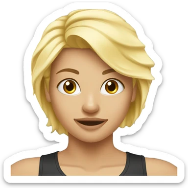 Blonde girl at the gym sticker