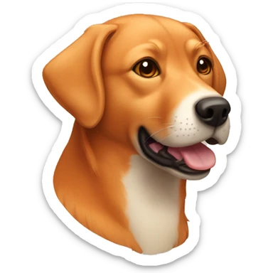 Red fox Labrador retriever  sticker