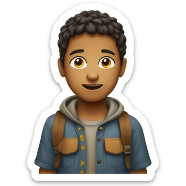 niño con hambre sticker