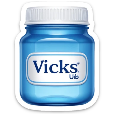 create an Apple style emoji of Vicks Vaporub - make sure to capture the logo correctly sticker