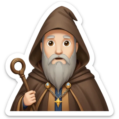 lost wizard looking confused sticker
