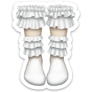 white frilly socks sticker