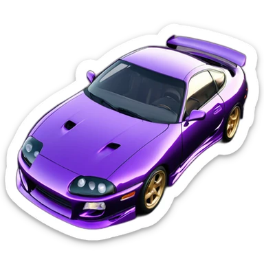 toyota supra mk4 rz 1994 purple and bodykits carbon sticker