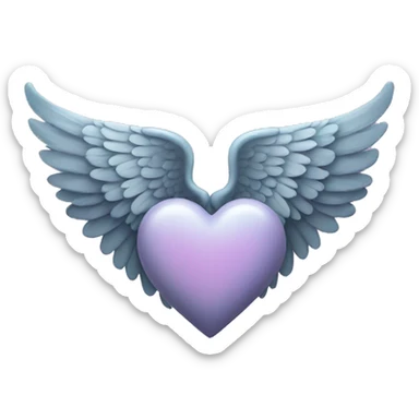 Heart with Angels wings  sticker