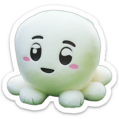 Milk plush on a lawn sticker