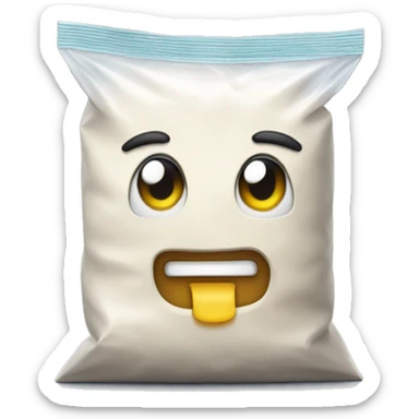 Flour in a zip lock bag sticker