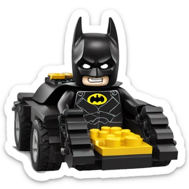 Lego batman with batmobile sticker