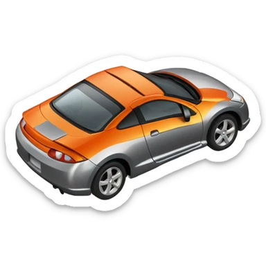 orange fourth gen mitsubishi eclipse sticker