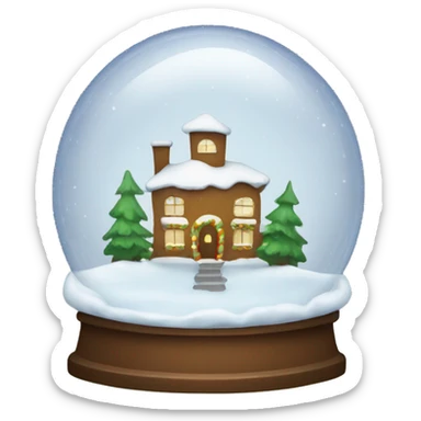 Christmas snowglobe sticker