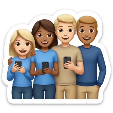 team of a company, dressed casually sticker