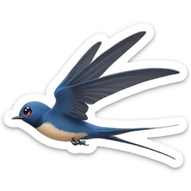 swallows fly swooping sticker