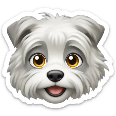 Bishon grise  sticker