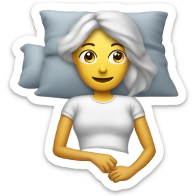 Bett schlafen frau sticker