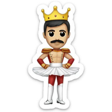 freddy mercury en tutu sticker