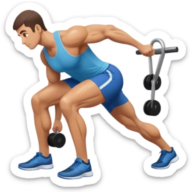 bent-over row exercise sticker