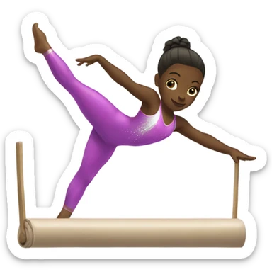 Girl doing gymnastics sticker