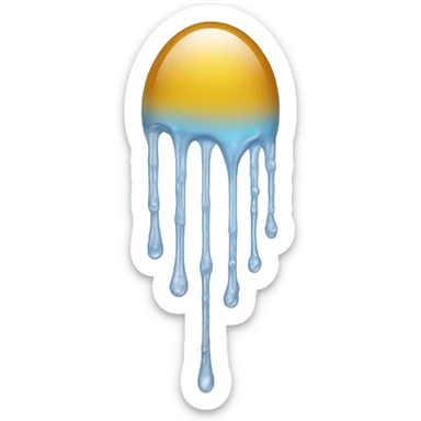 Glue dripping sticker