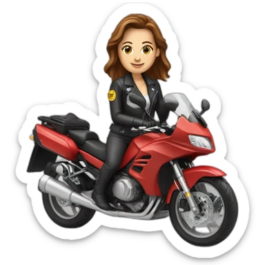 sandra barneda en moto sticker