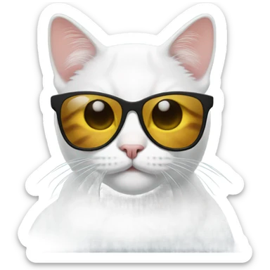 Cat with sunglasses sticker