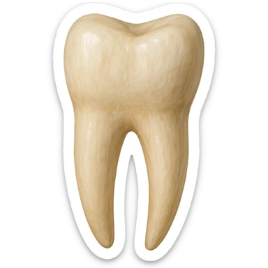 realistic illustration of a single human tooth, no background sticker