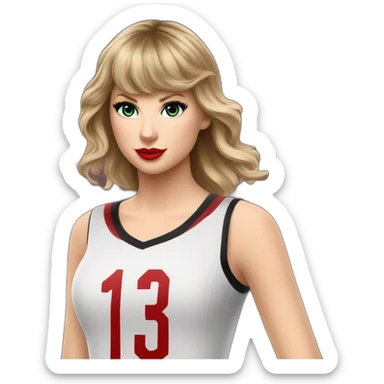 Taylor-Swift-AC-Milan-jersey-number-13 sticker