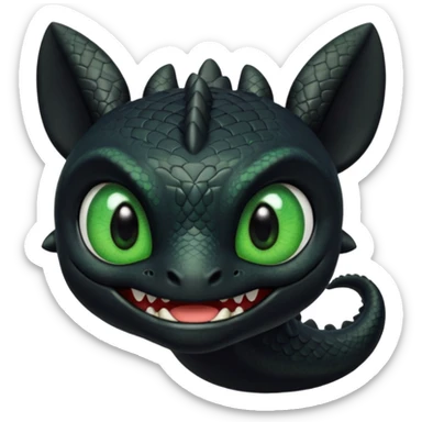 Toothless face only from how to train your Dragon sticker