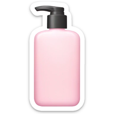 Light pink lotion bottle sticker