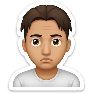 Sad and Stressed Reggaeton Music Singer, with dark circles under the eyes sticker