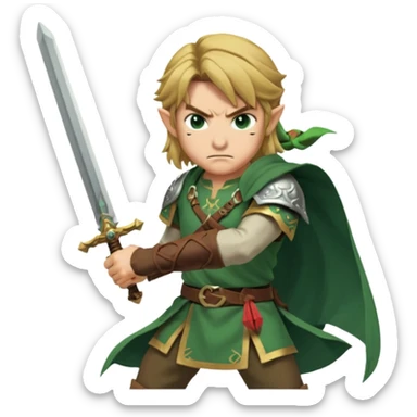 Faça um emoji com o Zelda lutando com culpa sticker