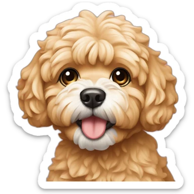 golden maltipoo hand - muscle sticker