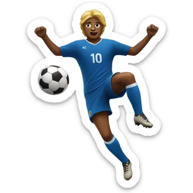 
a soccer player doing the overhead kick sticker